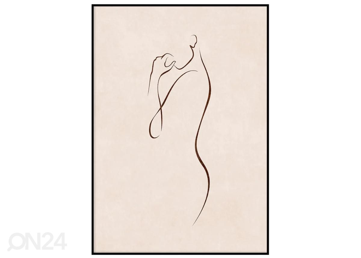 Seinäjuliste Line art hahmo 21x30 cm kuvasuurennos
