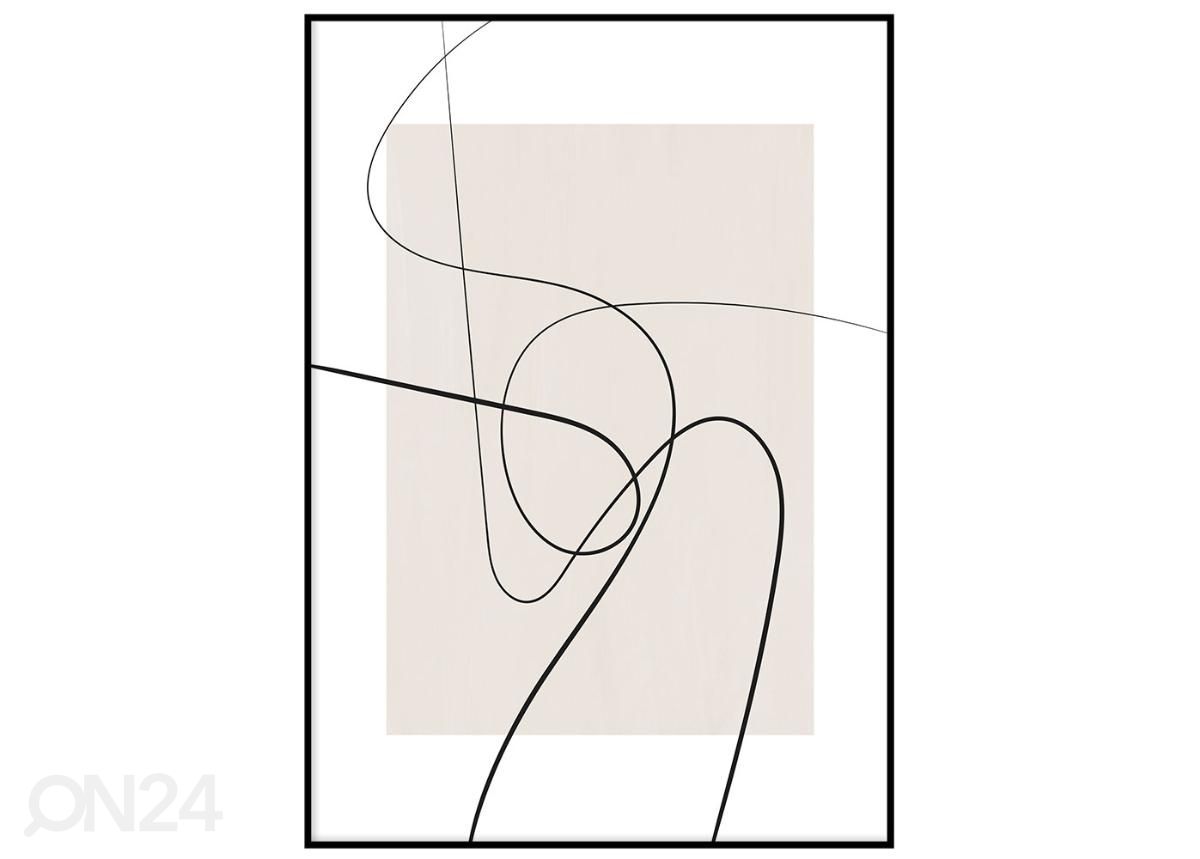 Seinäjuliste Line art I 50x70 cm kuvasuurennos