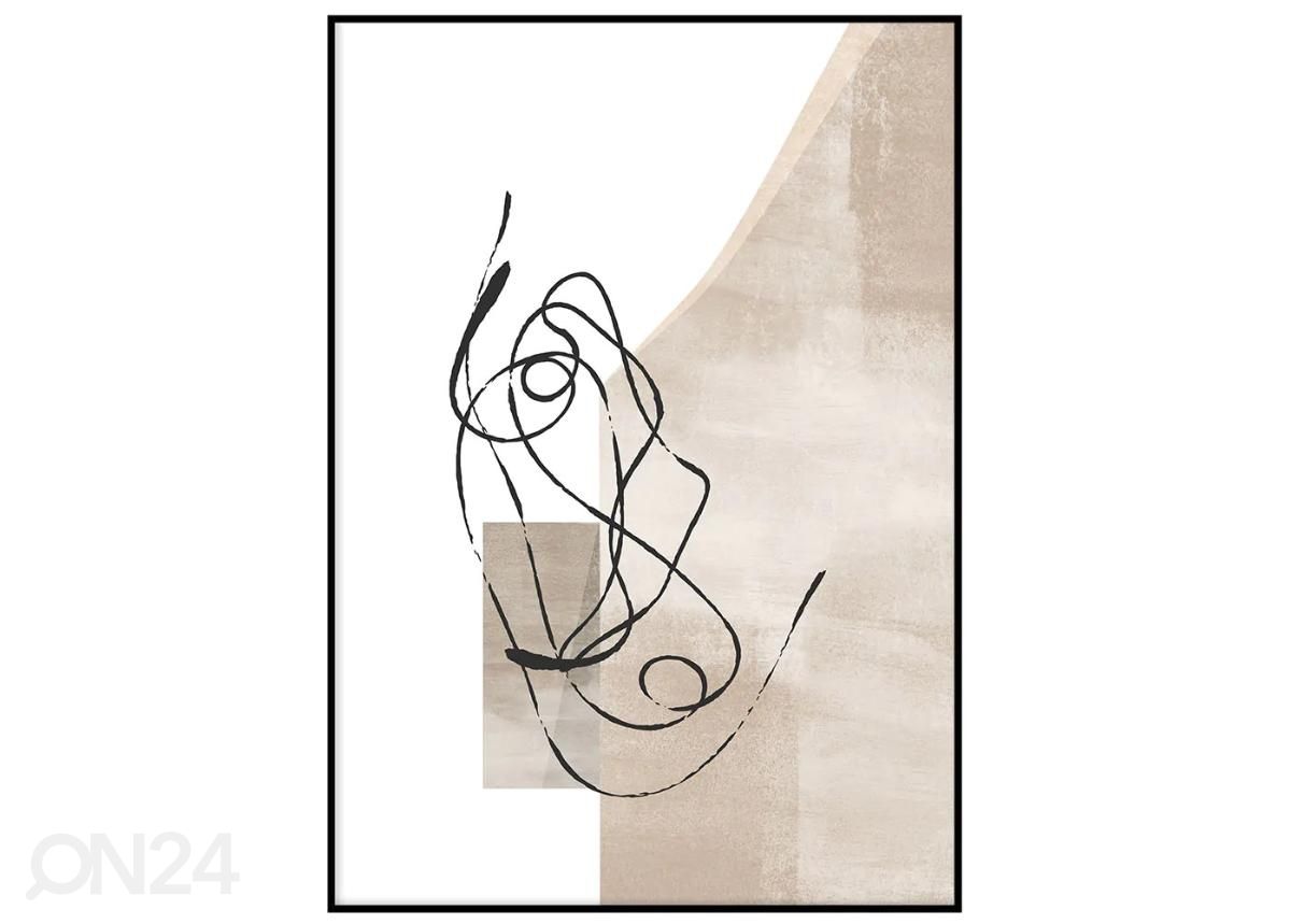 Seinäjuliste Line art II 30x40 cm kuvasuurennos