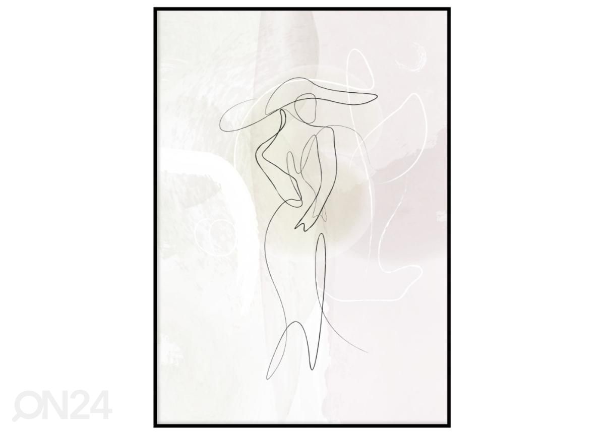 Seinäjuliste Pastelli line art II 21x30 cm kuvasuurennos