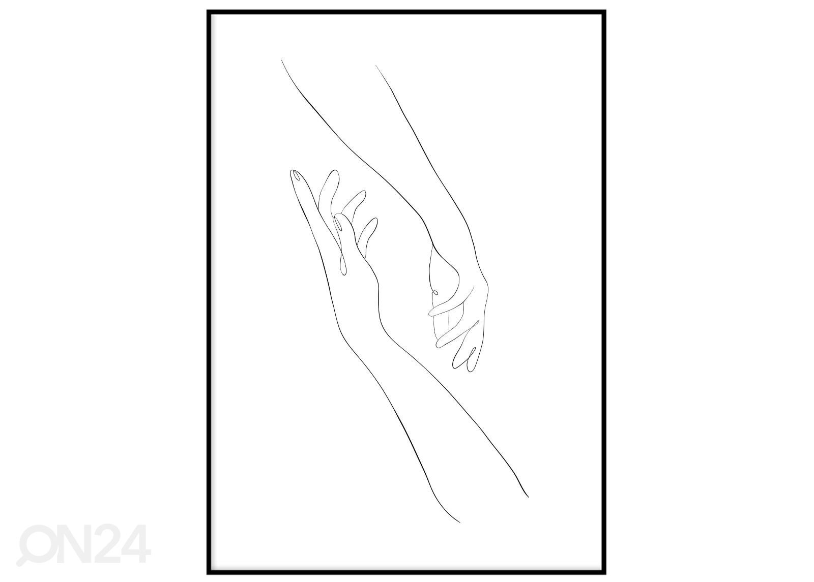 Seinäjuliste Piirretyt kädet II 21x30 cm kuvasuurennos