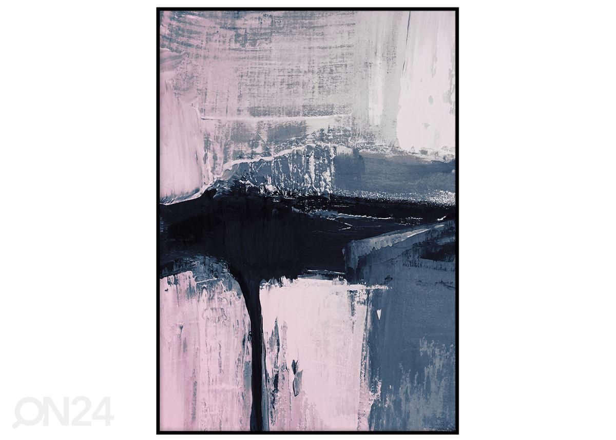 Seinäjuliste Roosa ja sininen II 21x30 cm kuvasuurennos