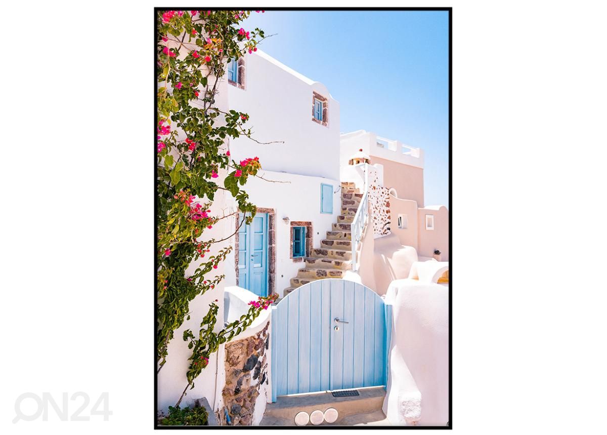 Seinäjuliste Santorini 21x30 cm kuvasuurennos