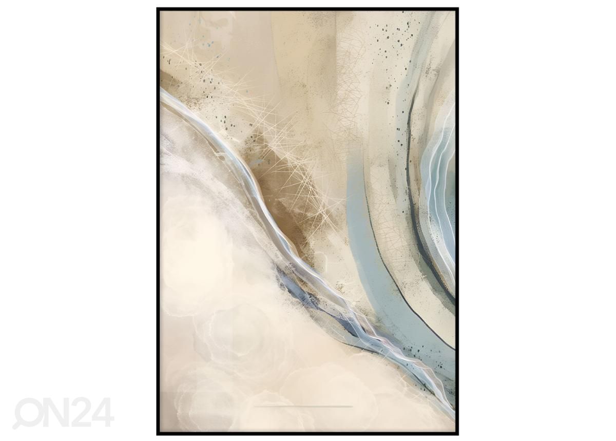 Seinäjuliste Sininen ja beige kuva I 21x30 cm kuvasuurennos
