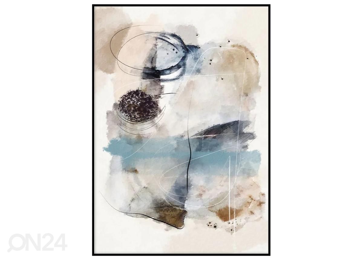 Seinäjuliste Siniset vesivärit II 21x30 cm kuvasuurennos