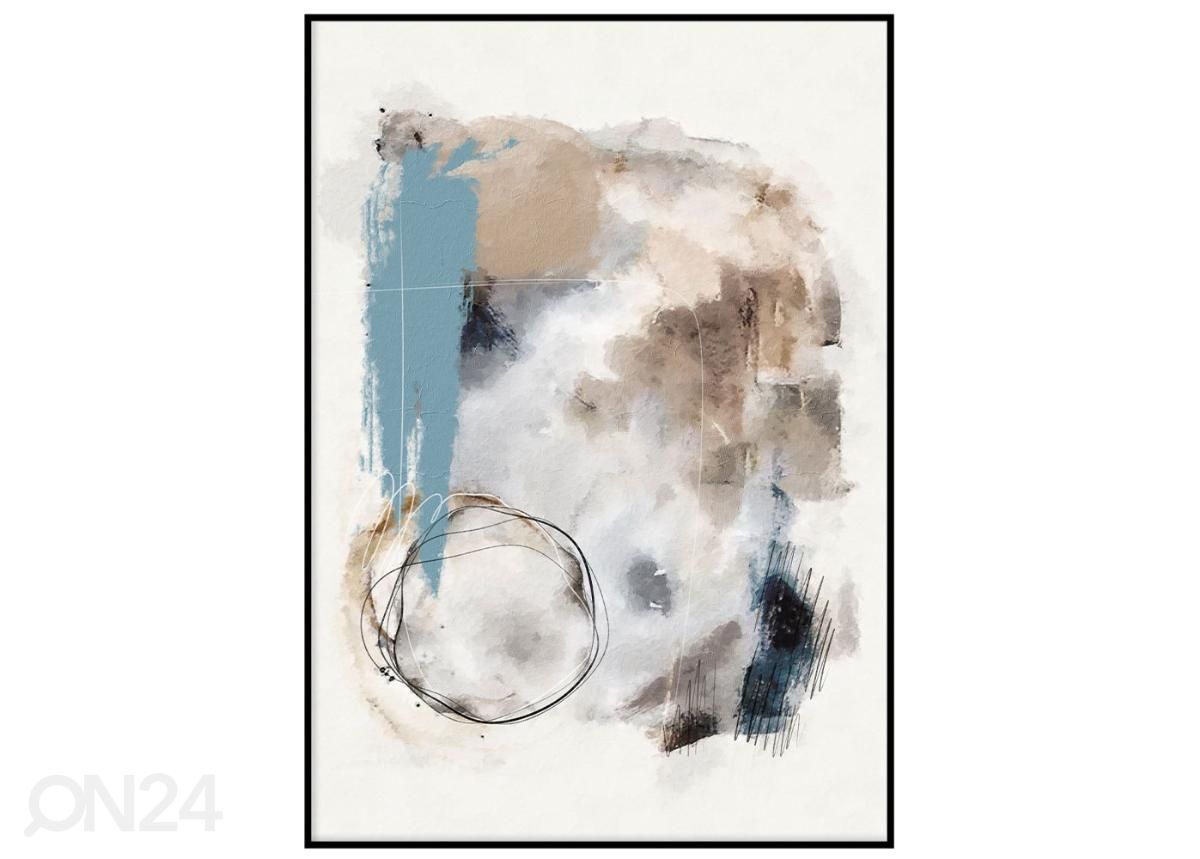 Seinäjuliste Siniset vesivärit III 21x30 cm kuvasuurennos