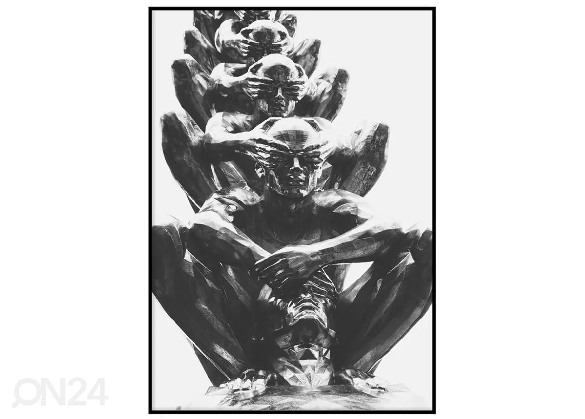 Seinäjuliste Sulje silmät 21x30 cm kuvasuurennos
