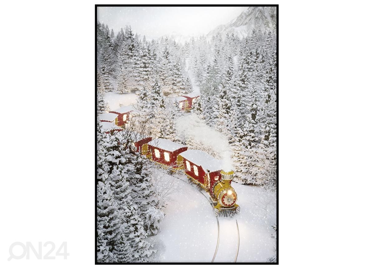 Seinäjuliste Talvijuna 50x70 cm kuvasuurennos