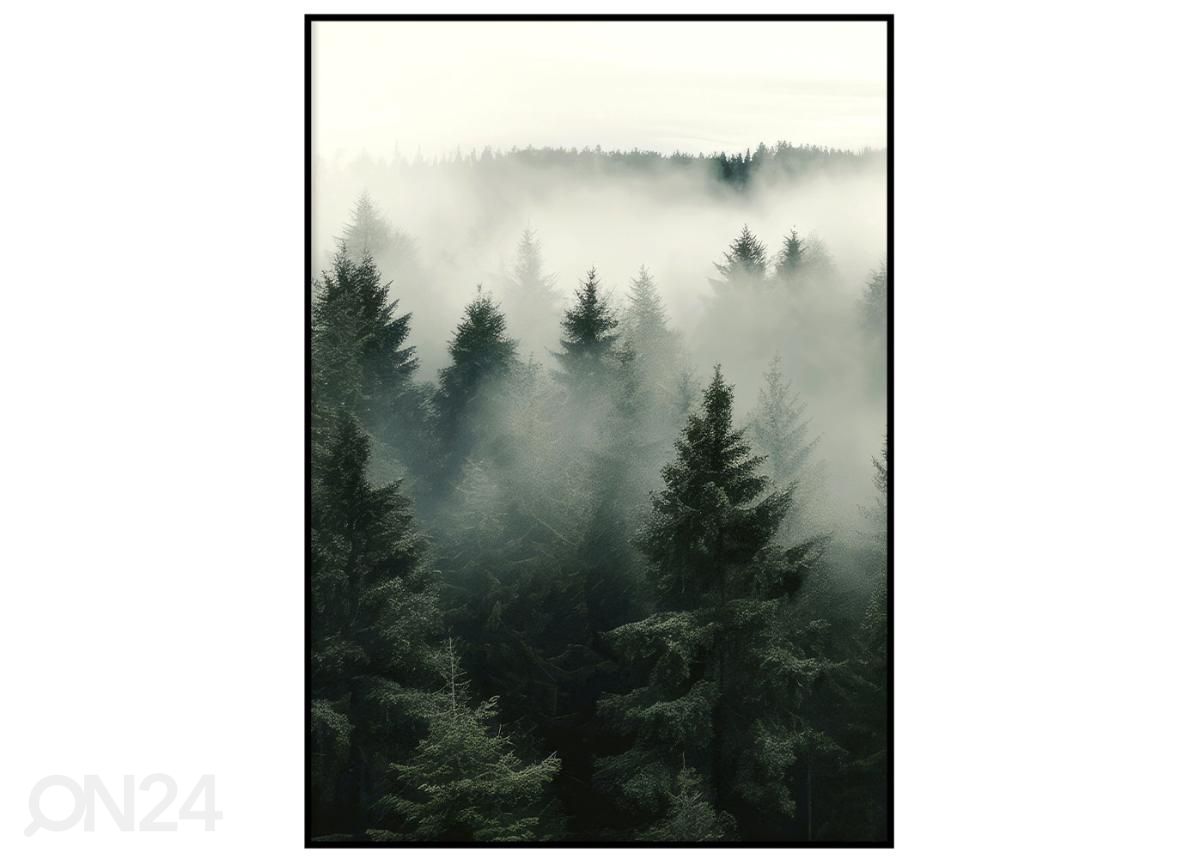 Seinäjuliste Usvainen metsä I 50x70 cm kuvasuurennos