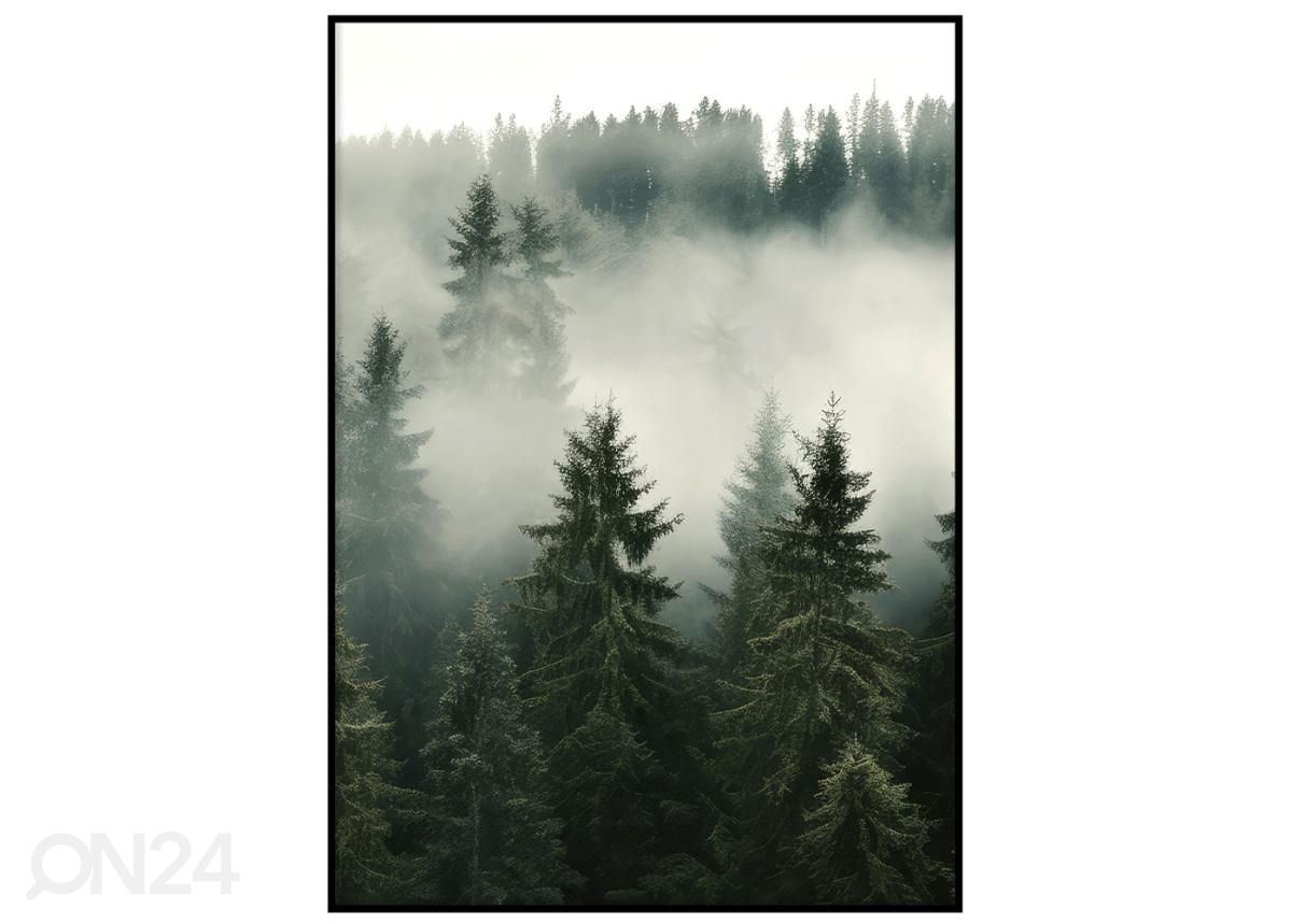 Seinäjuliste Usvainen metsä III 50x70 cm kuvasuurennos