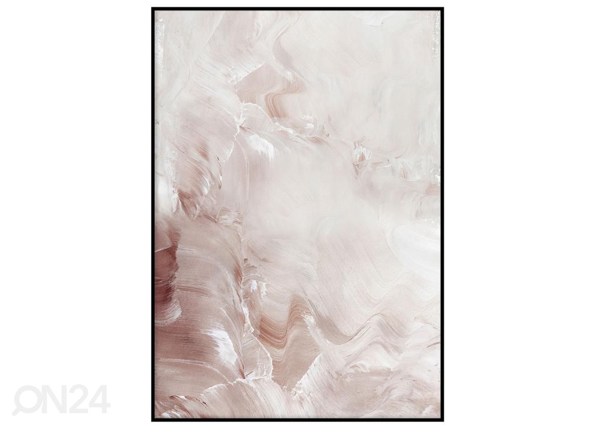 Seinäjuliste Vaaleanpunainen puuska 21x30 cm kuvasuurennos