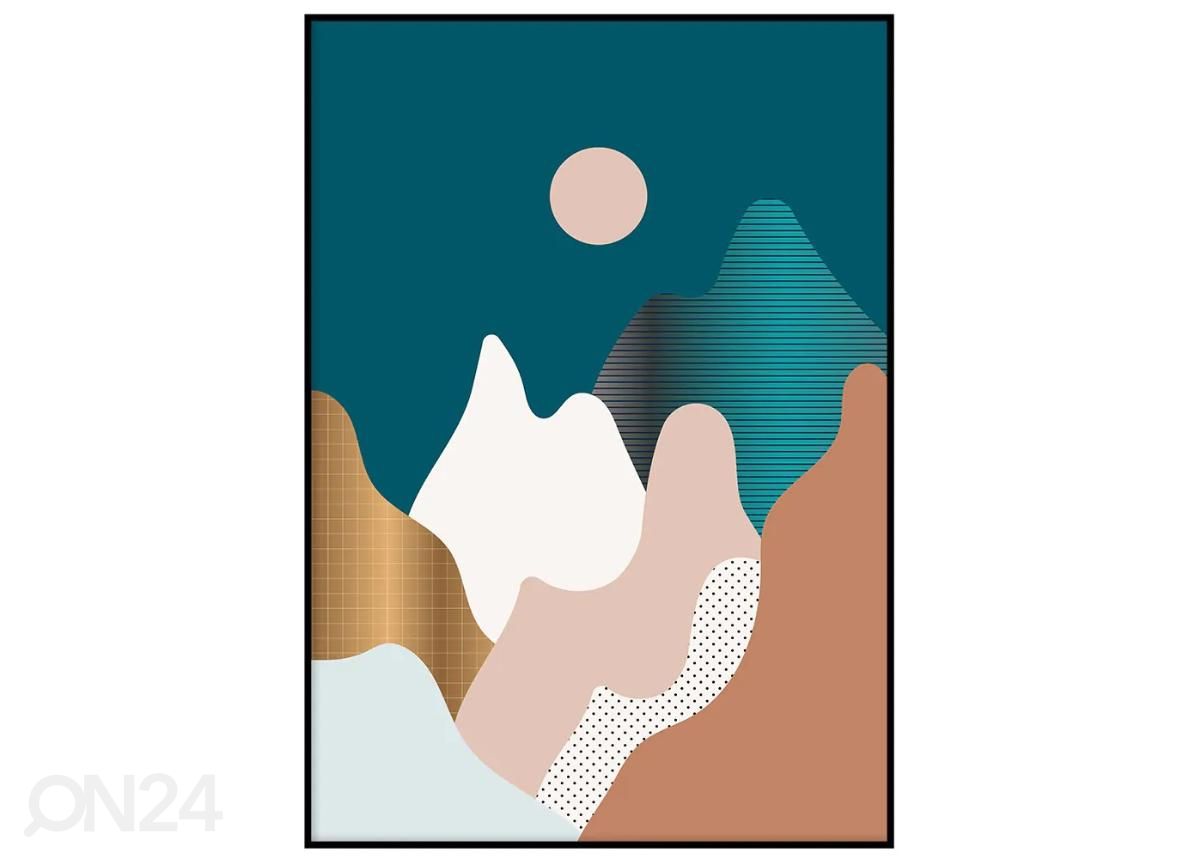 Seinäjuliste Värikäs vuoristo III 30x40 cm kuvasuurennos