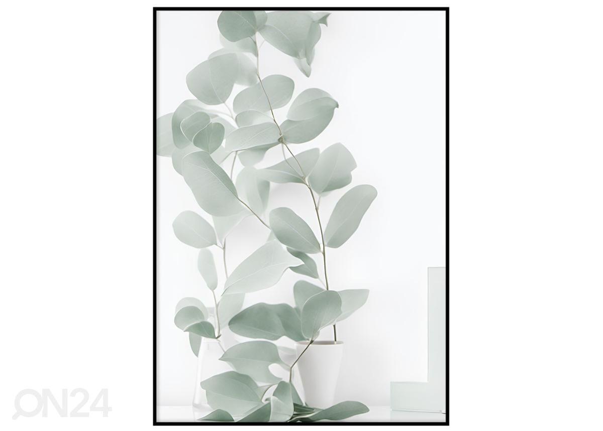 Seinäjuliste Vihreät eukalyptuksen lehdet II 21x30 cm kuvasuurennos