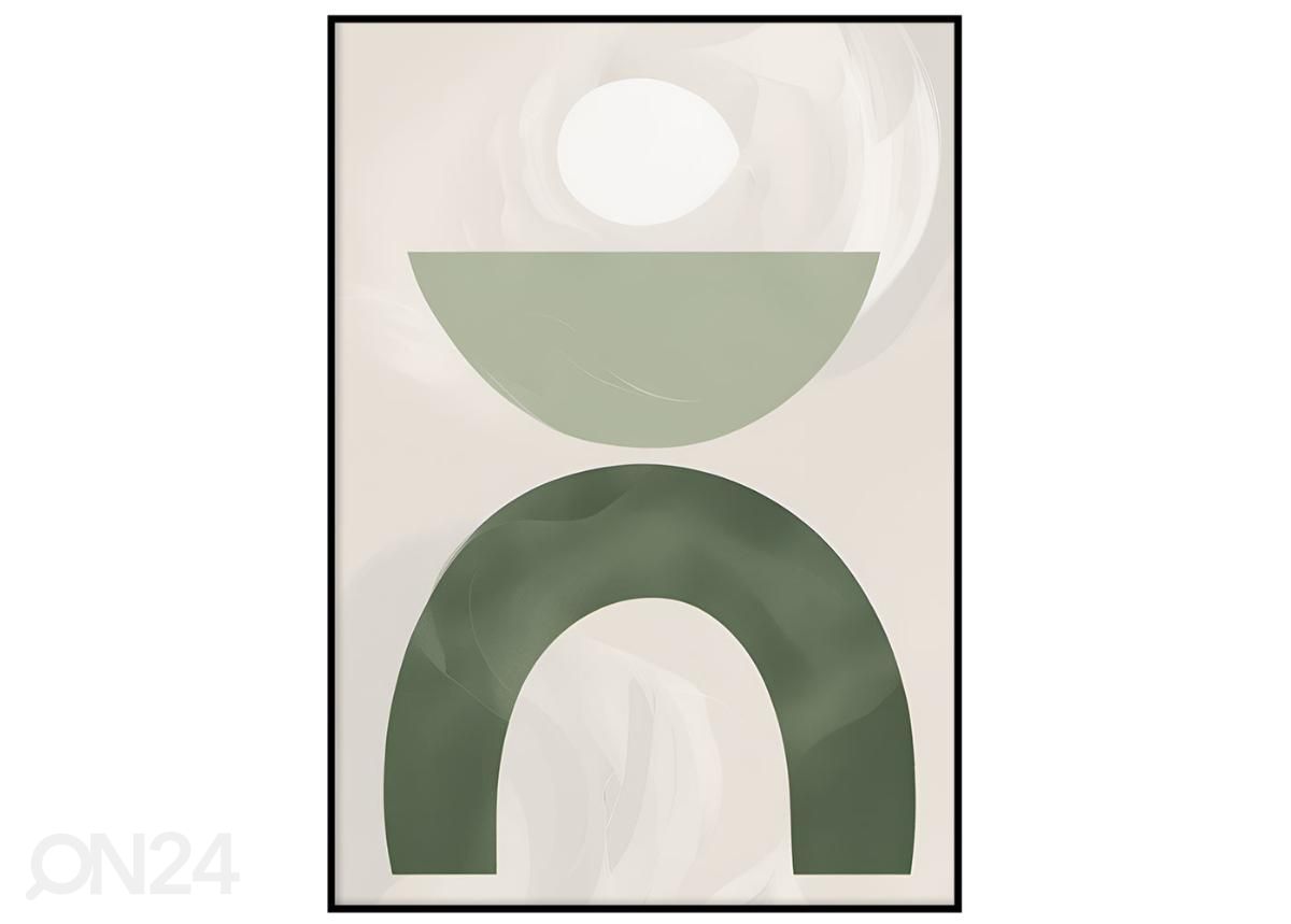 Seinäjuliste Vihreät kaaret II 21x30 cm kuvasuurennos