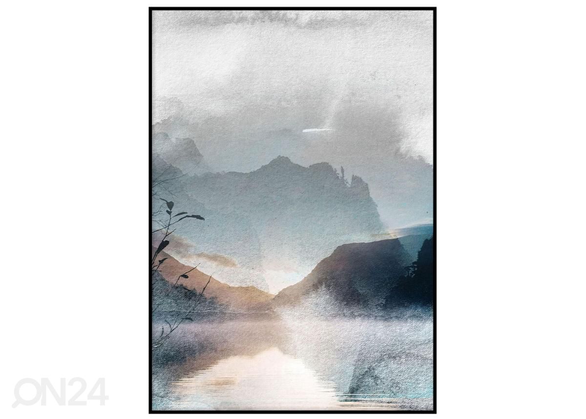 Seinäjuliste Vuoristo vesiväreissä I 21x30 cm kuvasuurennos