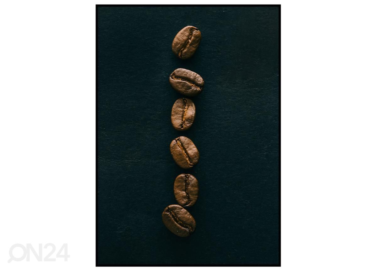 Seinäjuliste Yksittäiset kahvipavut 40x50 cm kuvasuurennos