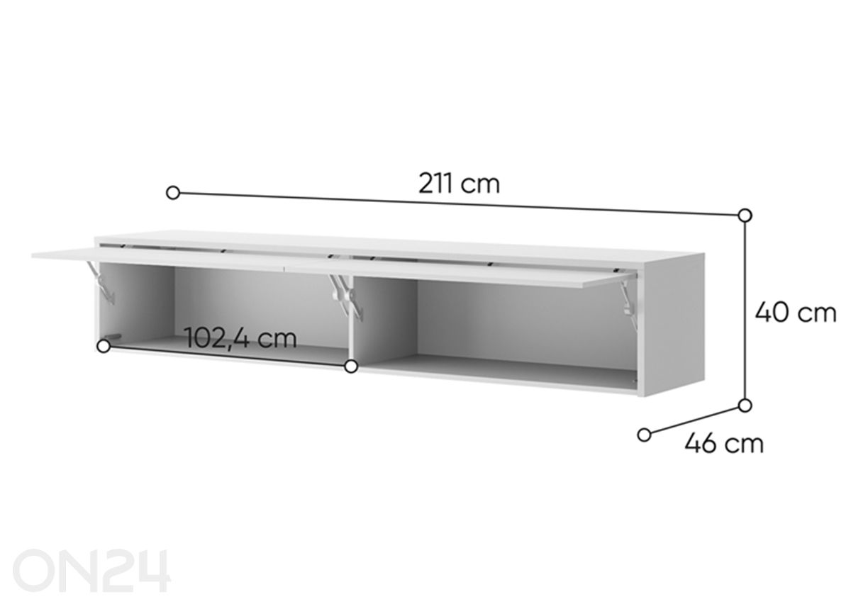 Seinäkaappi Lenart BED CONCEPT kuvasuurennos mitat