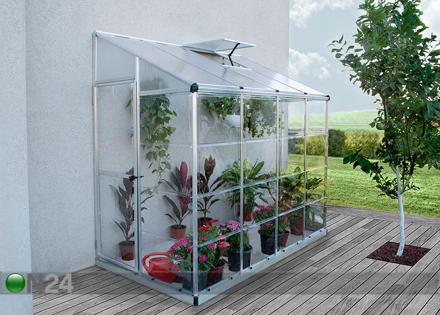 Seinäkasvihuone Palram Hybrid 2,44x1,24 m, 3,04 m² kuvasuurennos