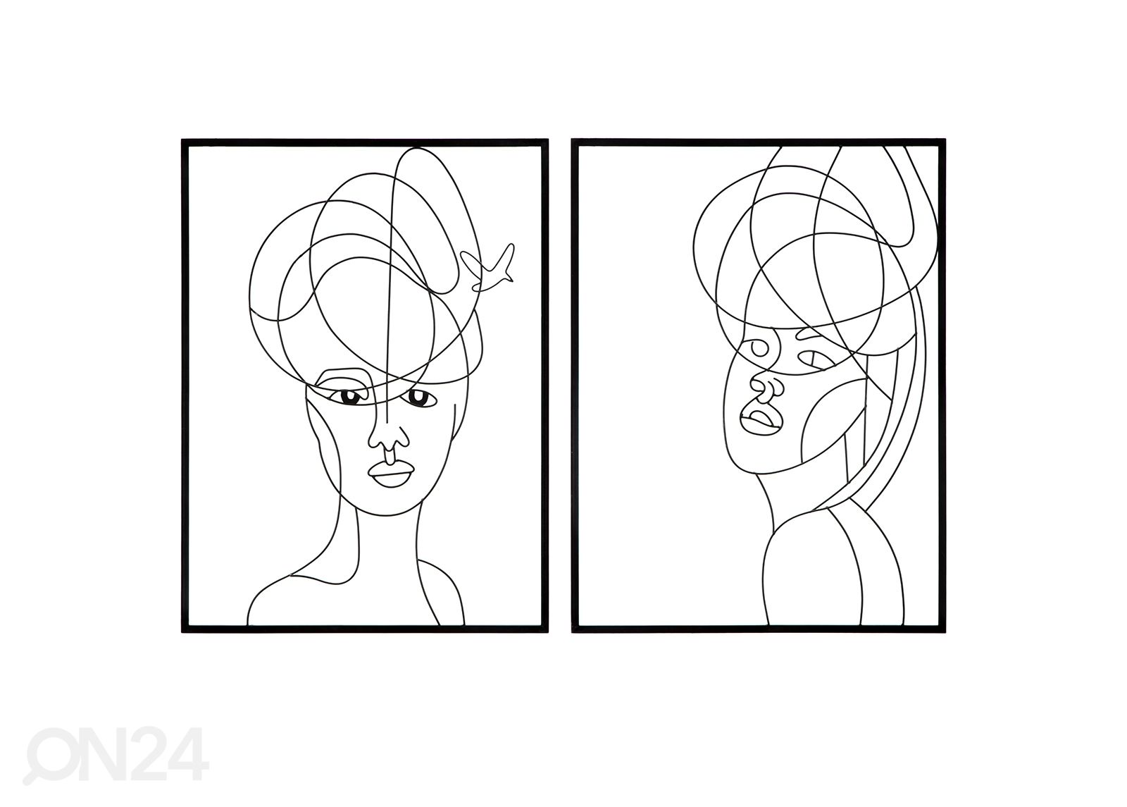 Seinäkoristeet Woman 2 kpl 60x80 cm kuvasuurennos