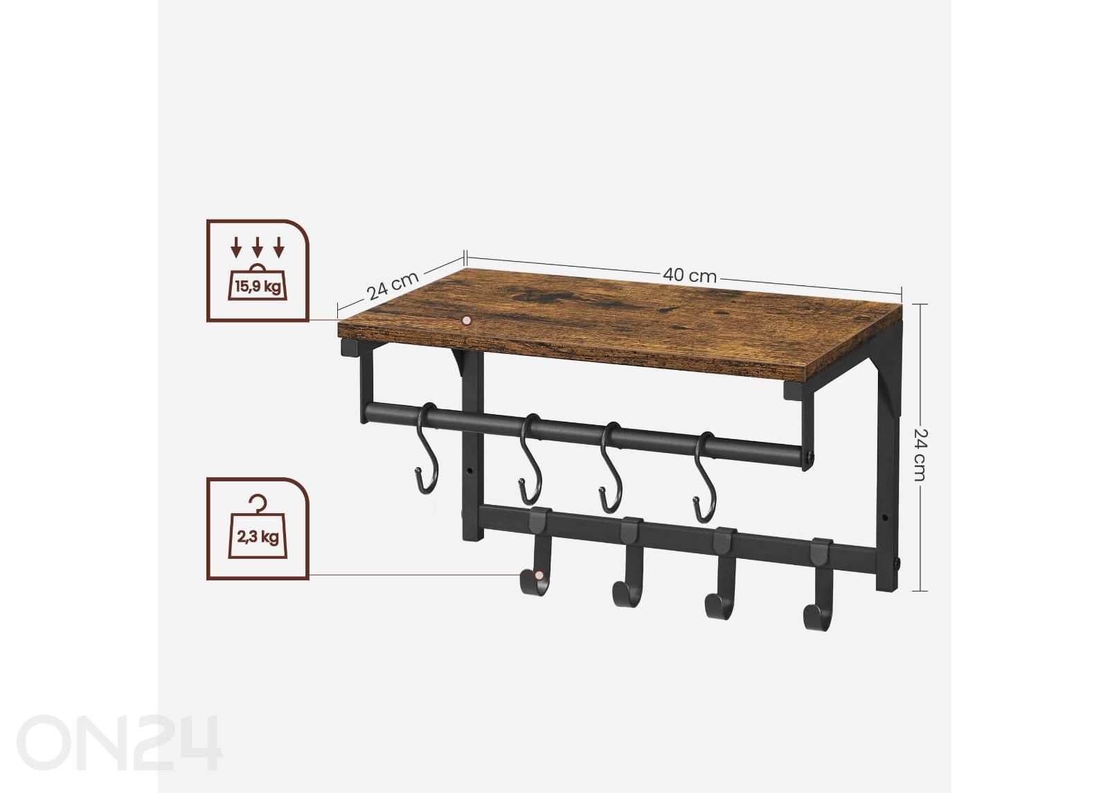 Seinänaulakko 66 cm kuvasuurennos mitat