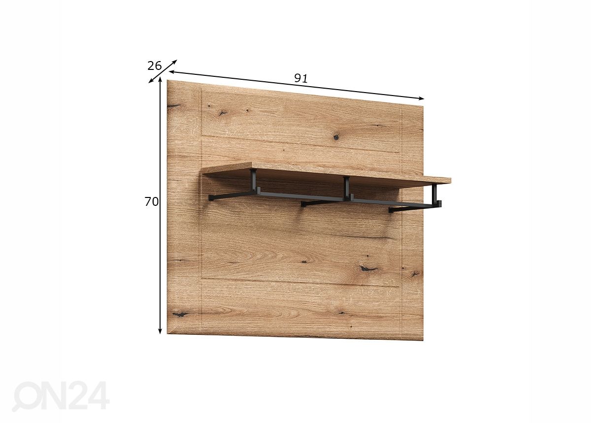 Seinänaulakko Marlon 91 cm kuvasuurennos mitat