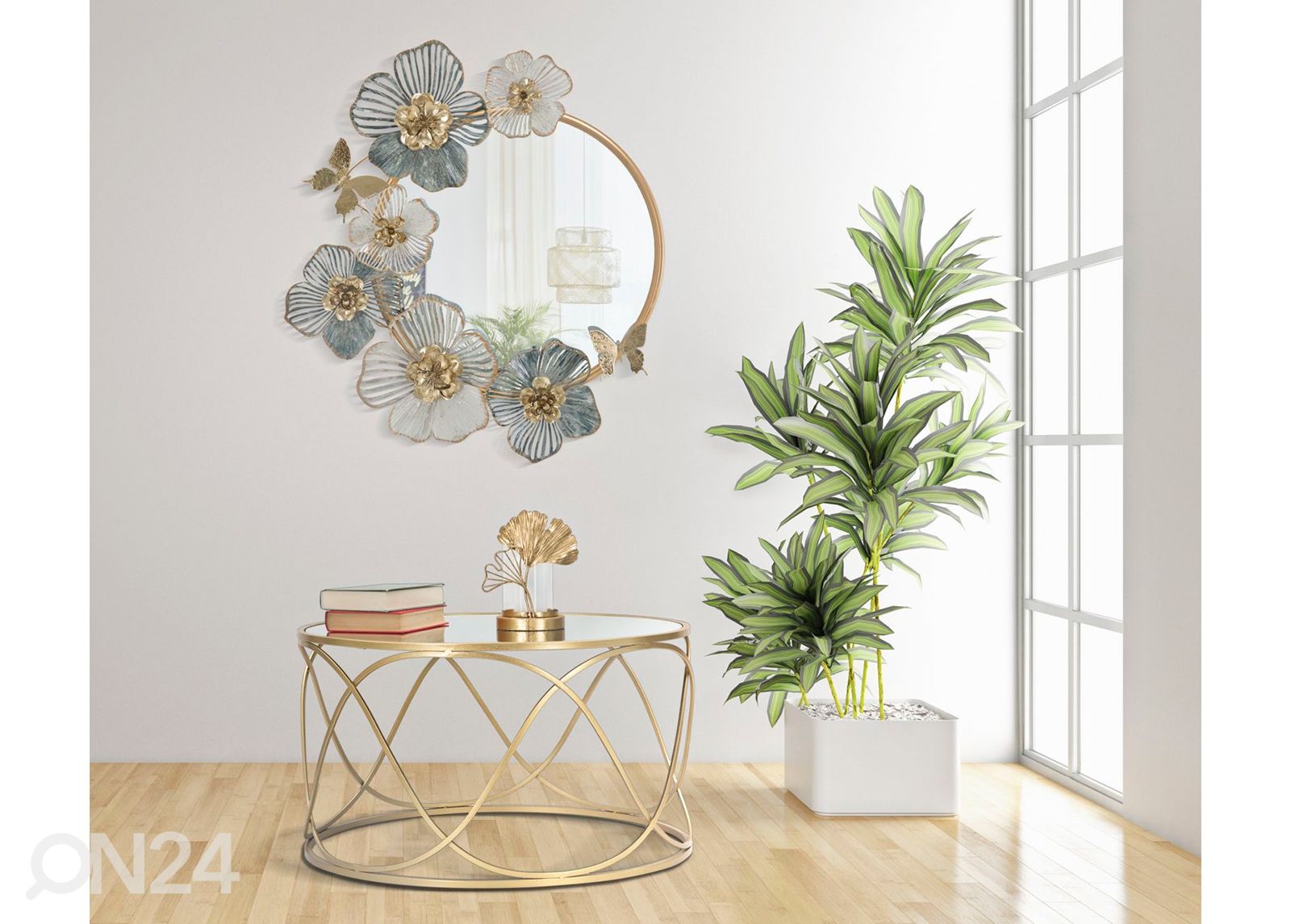 Seinäpeili Amy 63x70.5 cm, kulta kuvasuurennos