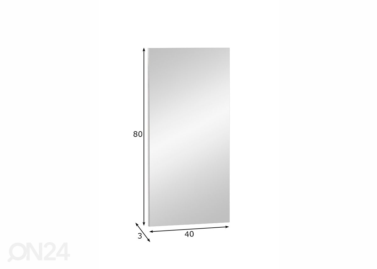 Seinäpeili Elba 80x40 cm kuvasuurennos mitat