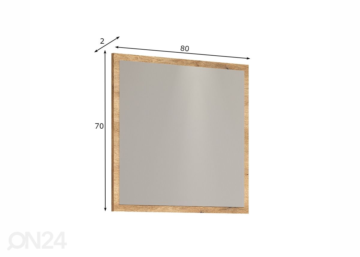 Seinäpeili Esteban 80x70 cm kuvasuurennos mitat