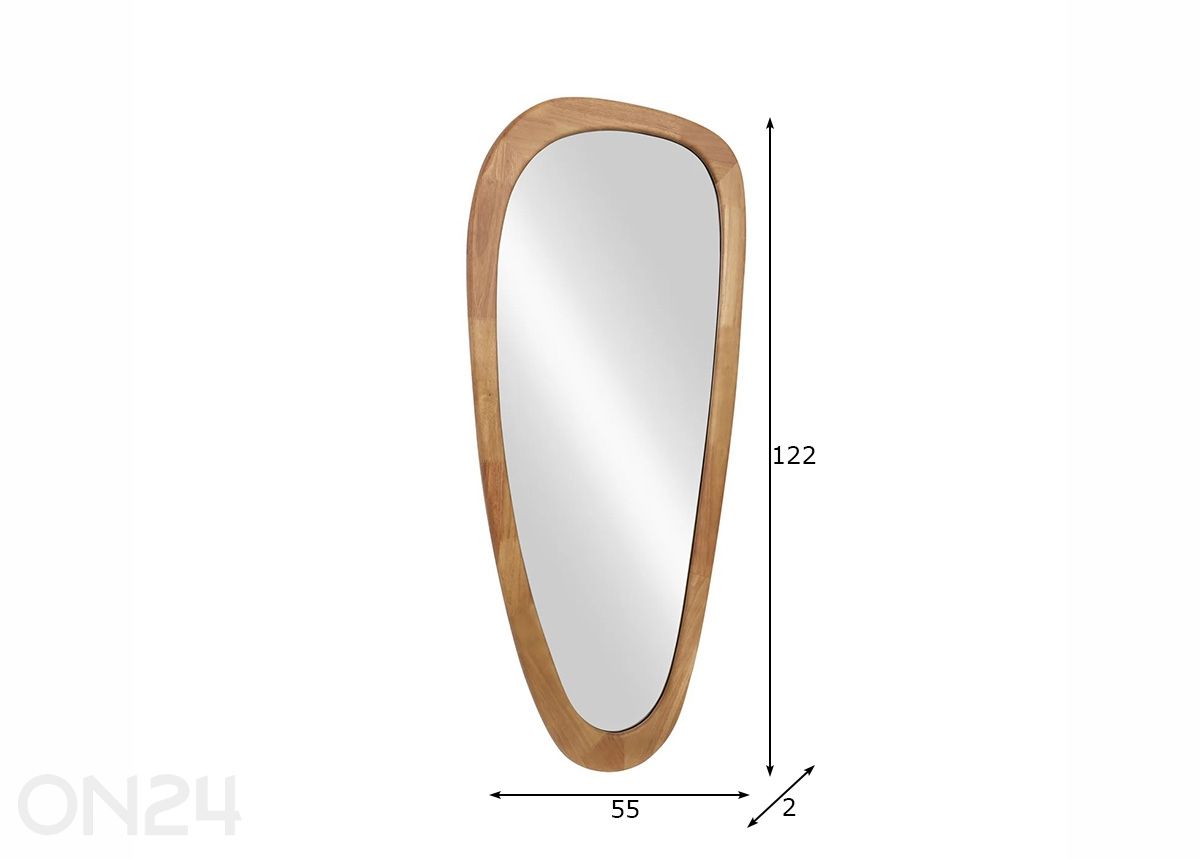 Seinäpeili Organic kuvasuurennos mitat