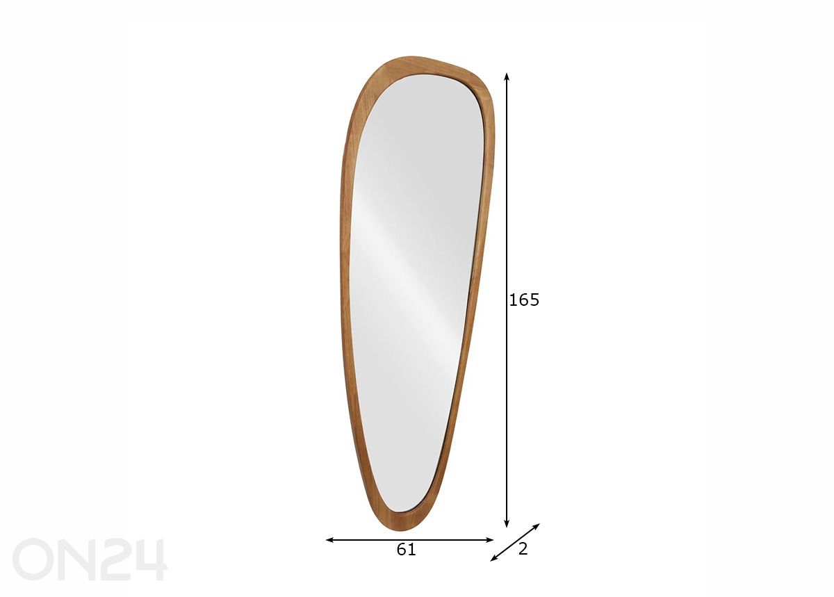 Seinäpeili Organic kuvasuurennos mitat