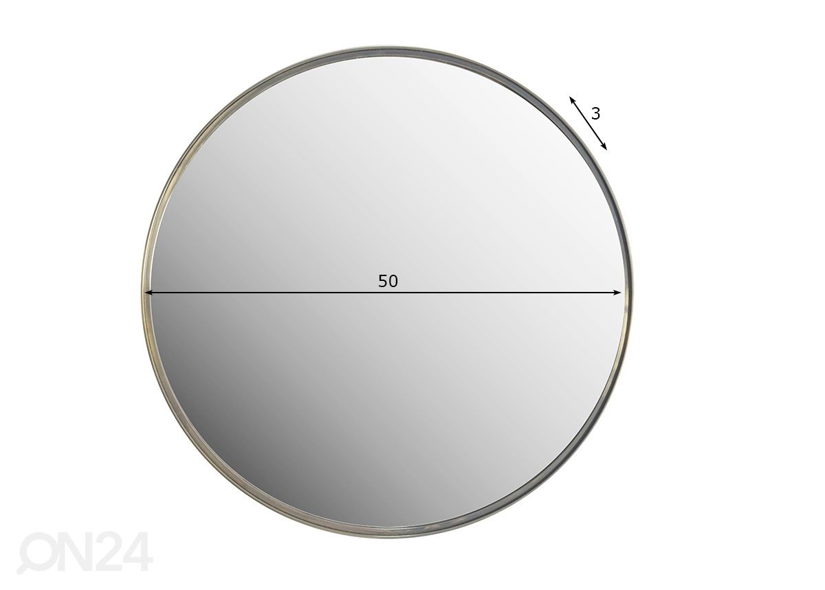 Seinäpeili Portrait Ø 50 cm kuvasuurennos mitat