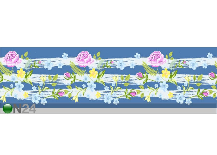 Seinätarra Flowers 4 14x500 cm kuvasuurennos