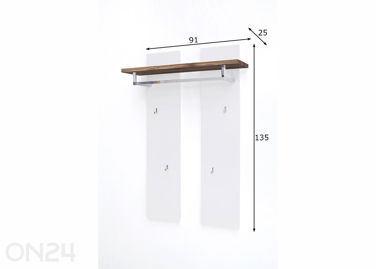 Seinäteline Romina kuvasuurennos mitat