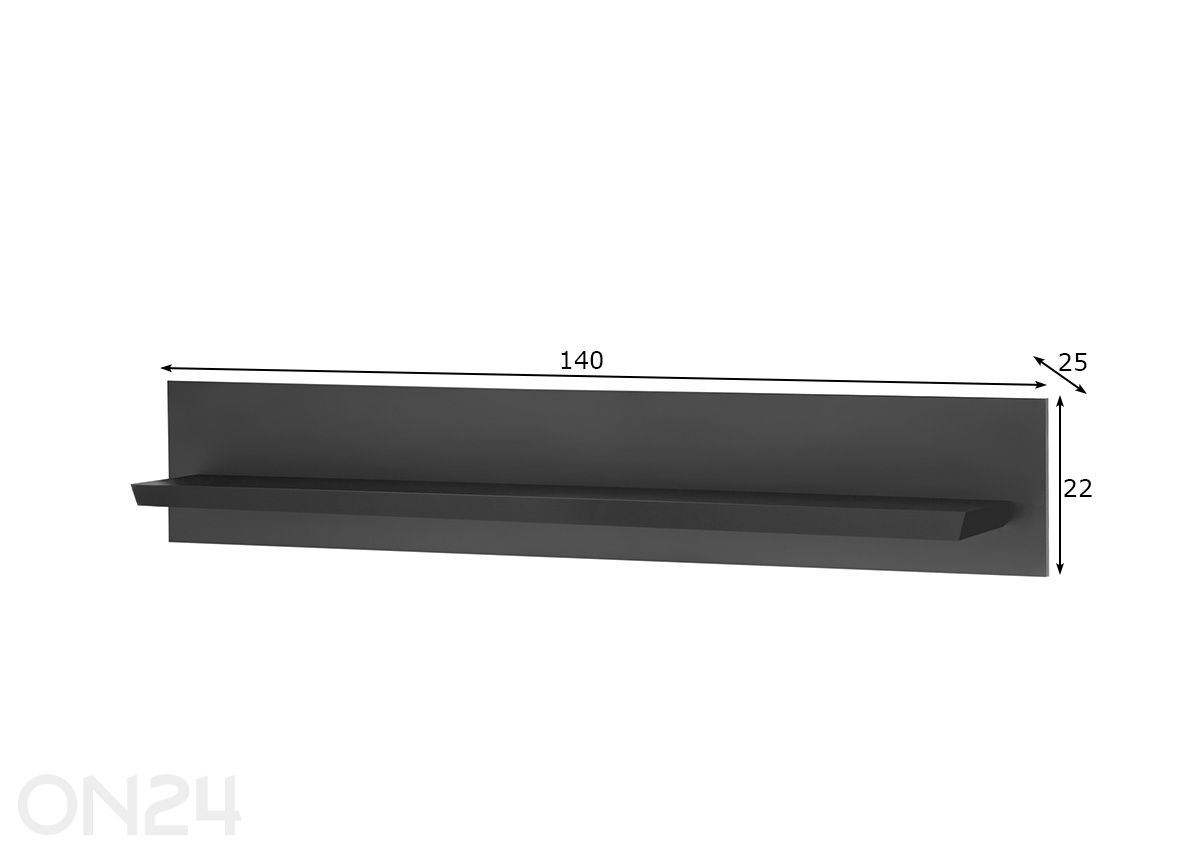 Seinätily Lincoln 140 cm kuvasuurennos mitat