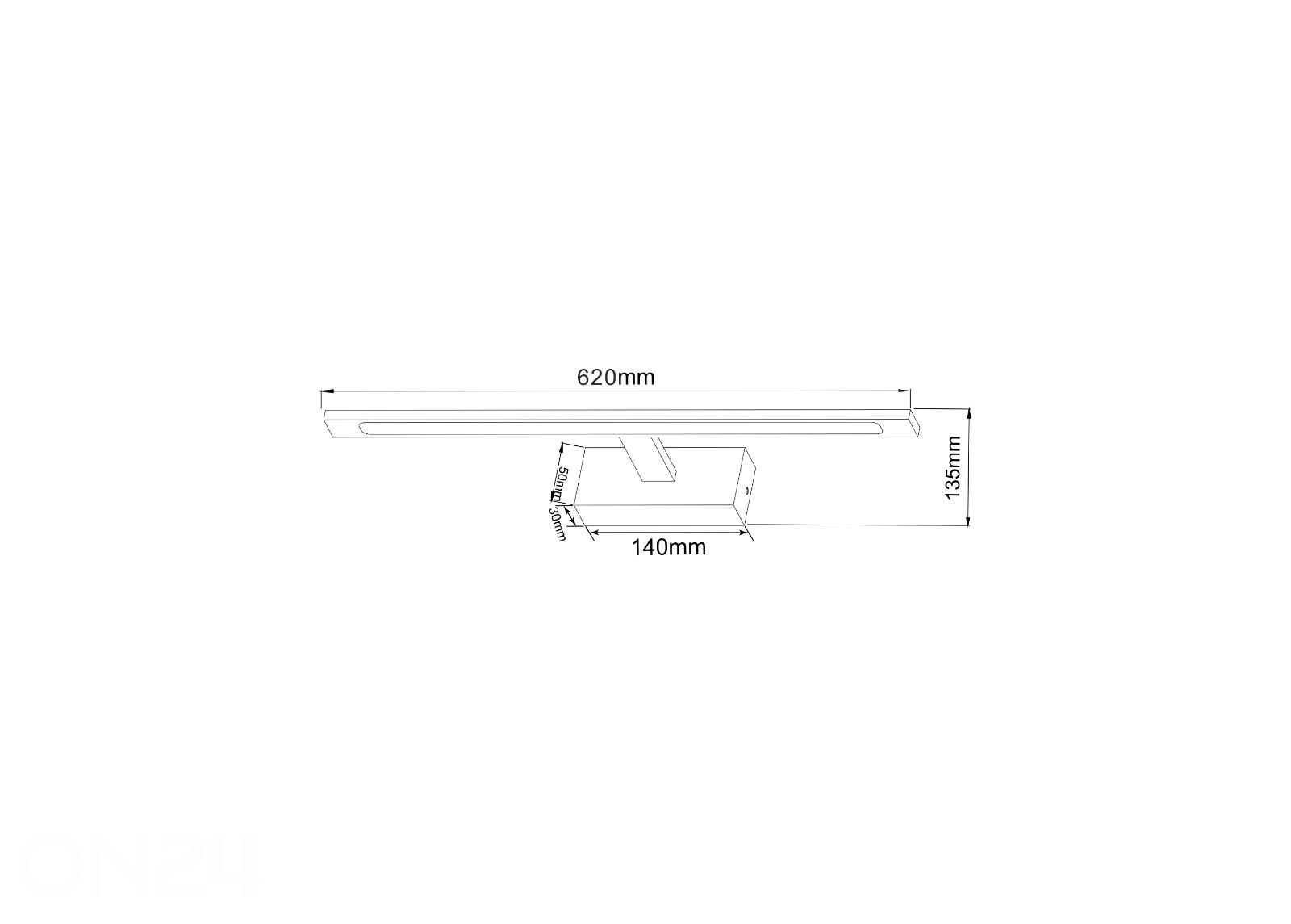 Seinävalaisin Camara Black 6 kuvasuurennos mitat
