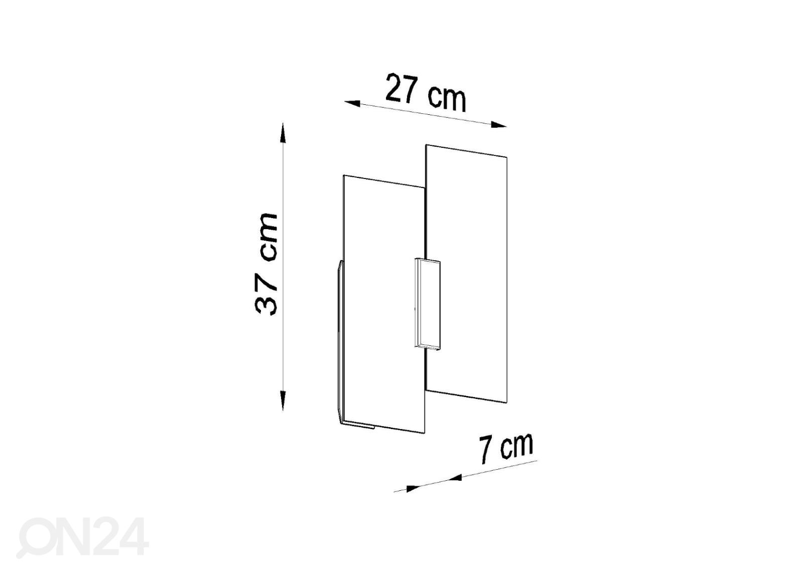 Seinävalaisin Fabiano kuvasuurennos mitat