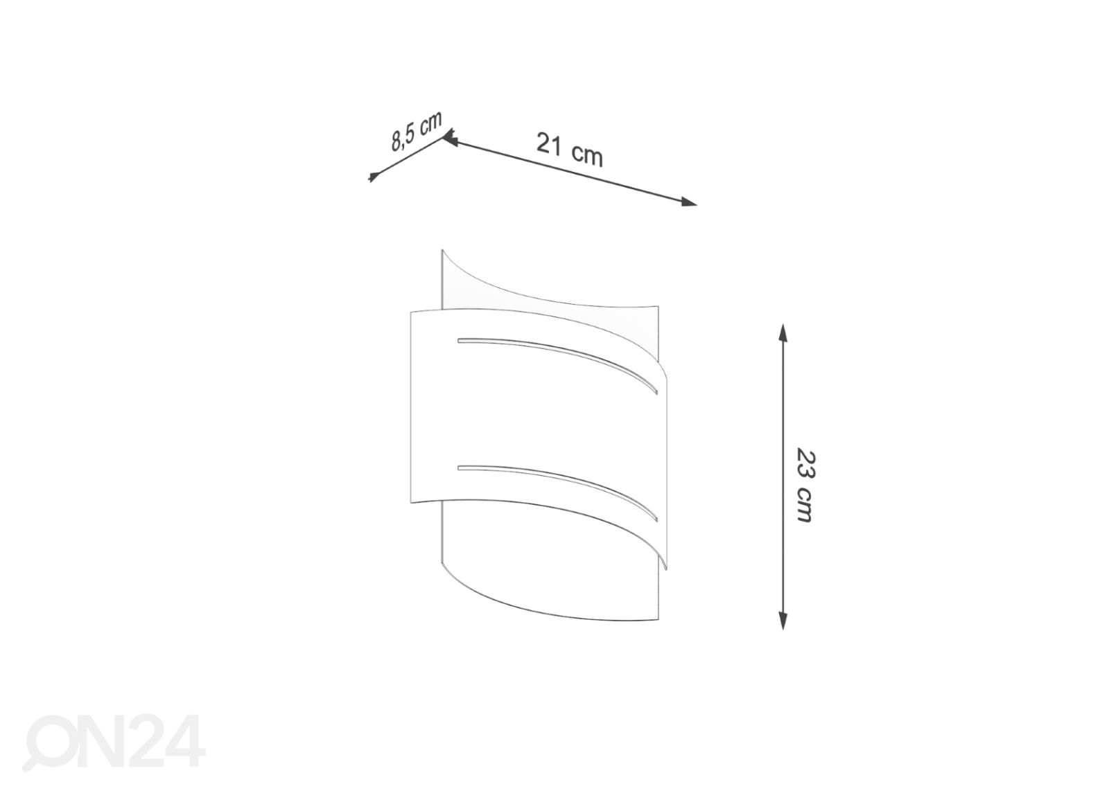 Seinävalaisin Hestia kuvasuurennos mitat