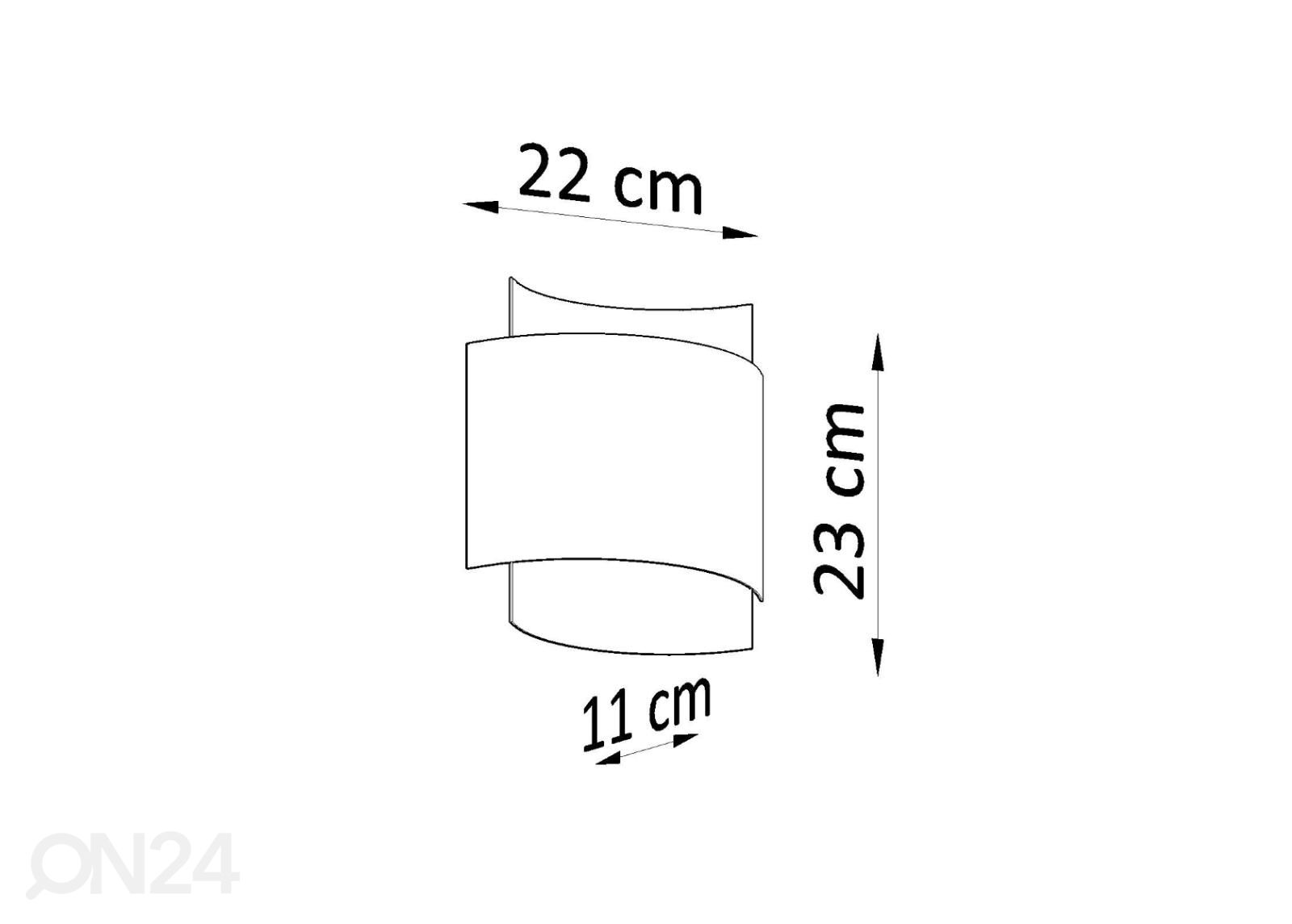 Seinävalaisin Impact kuvasuurennos mitat