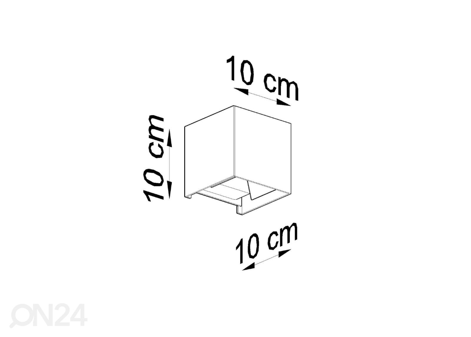 Seinävalaisin Luca LED kuvasuurennos mitat