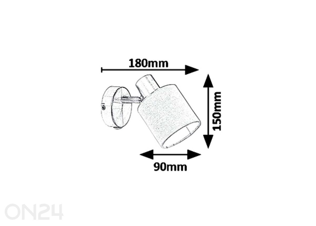 Seinävalaisin Natina 1 kuvasuurennos mitat