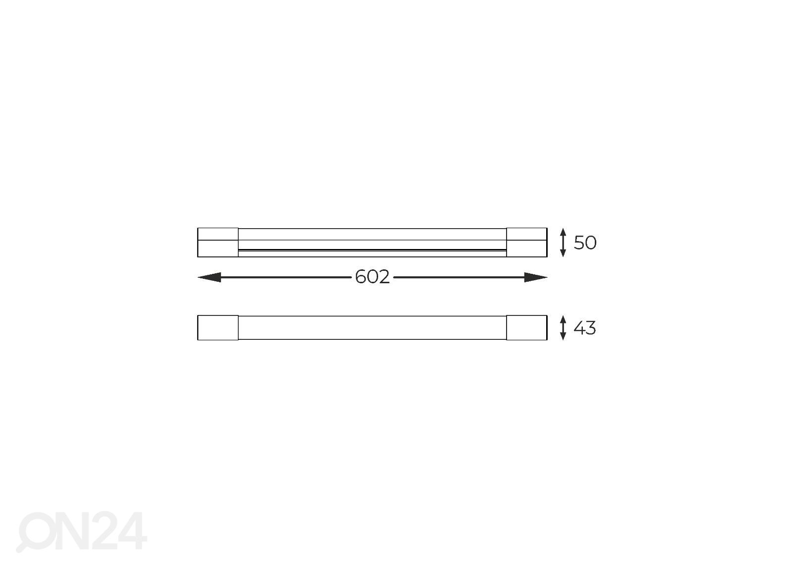 Seinävalaisin Parks Chrome 401 LED kuvasuurennos mitat