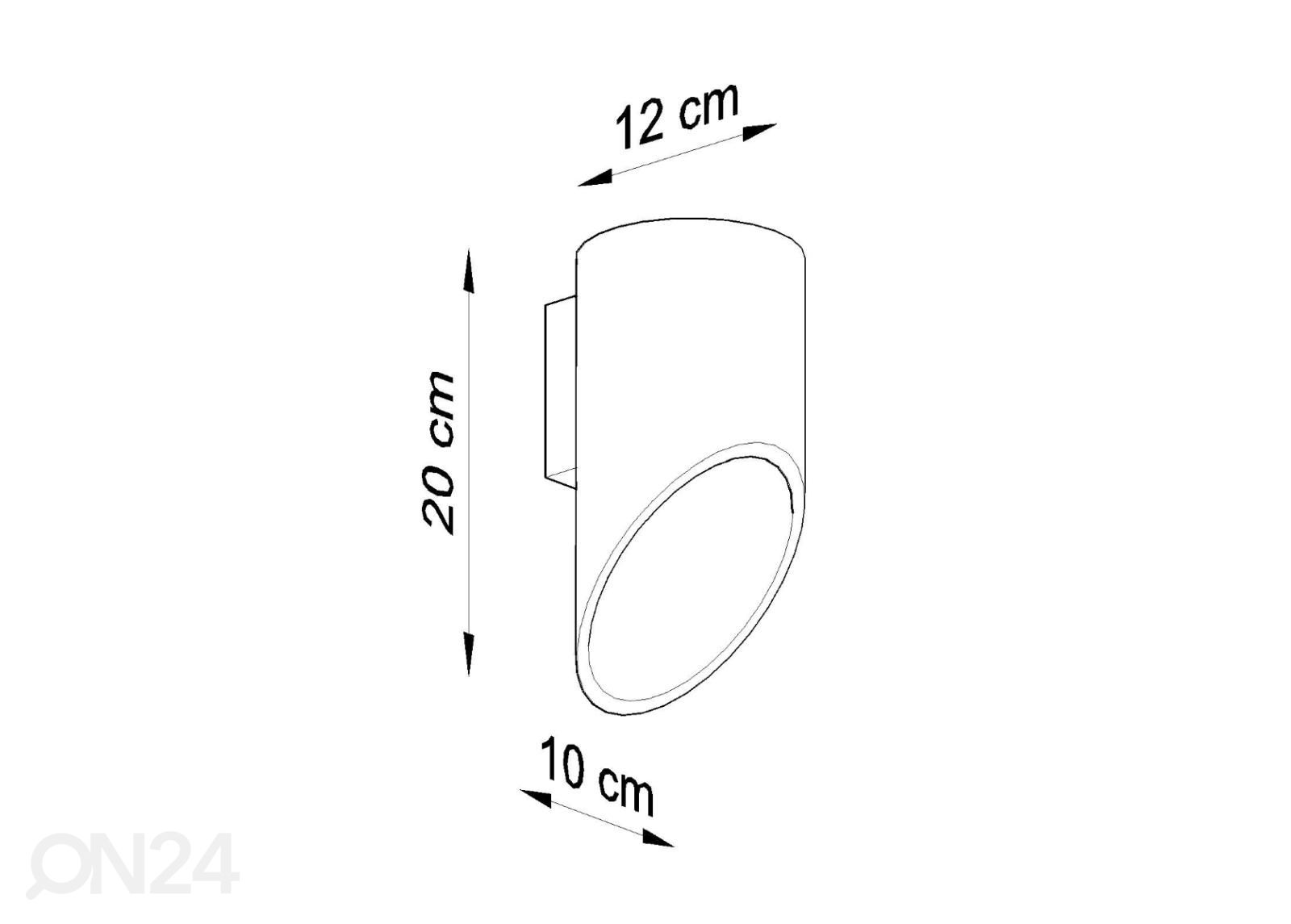 Seinävalaisin Penne 20 kuvasuurennos mitat