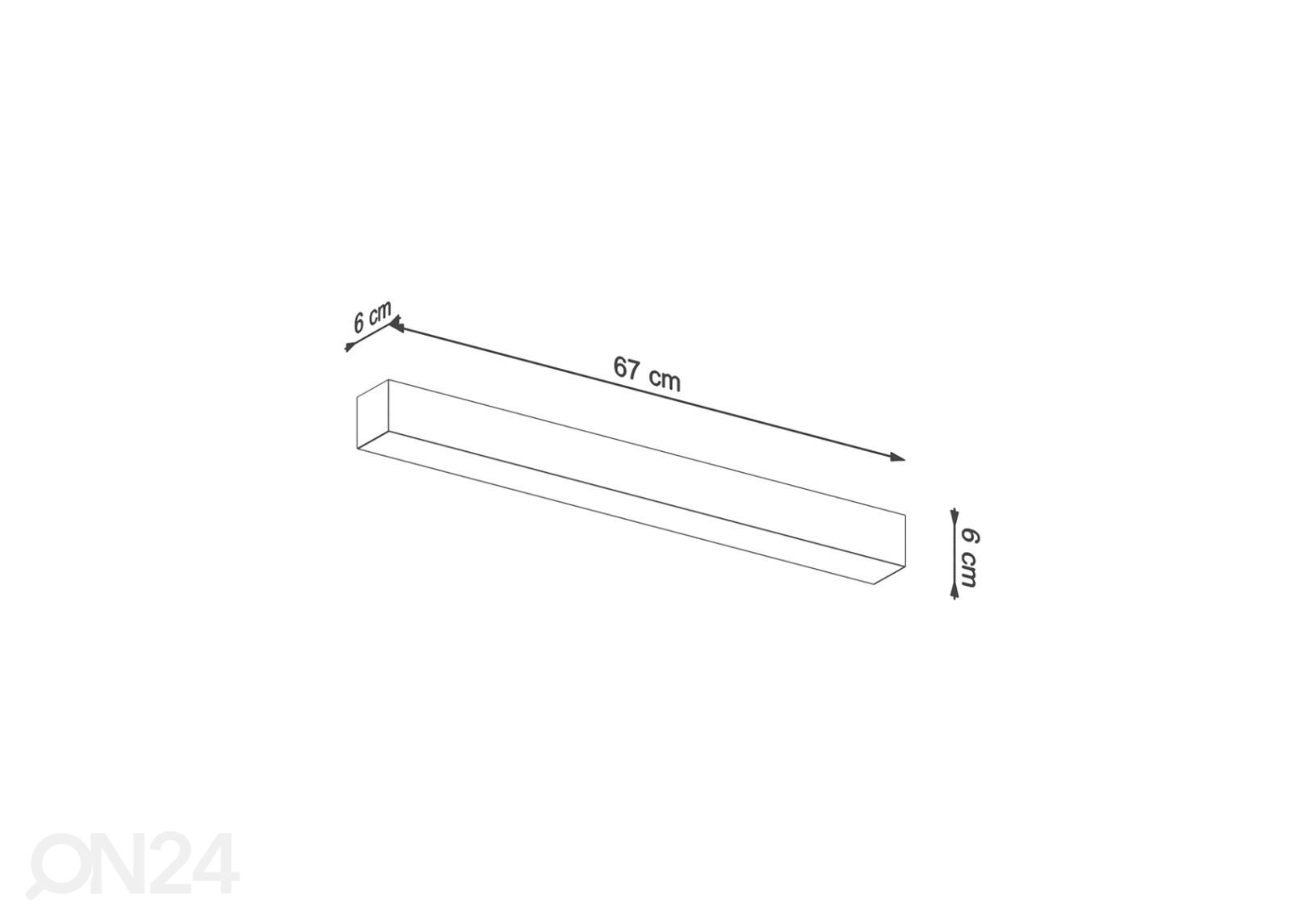 Seinävalaisin Pinne 67 kuvasuurennos mitat