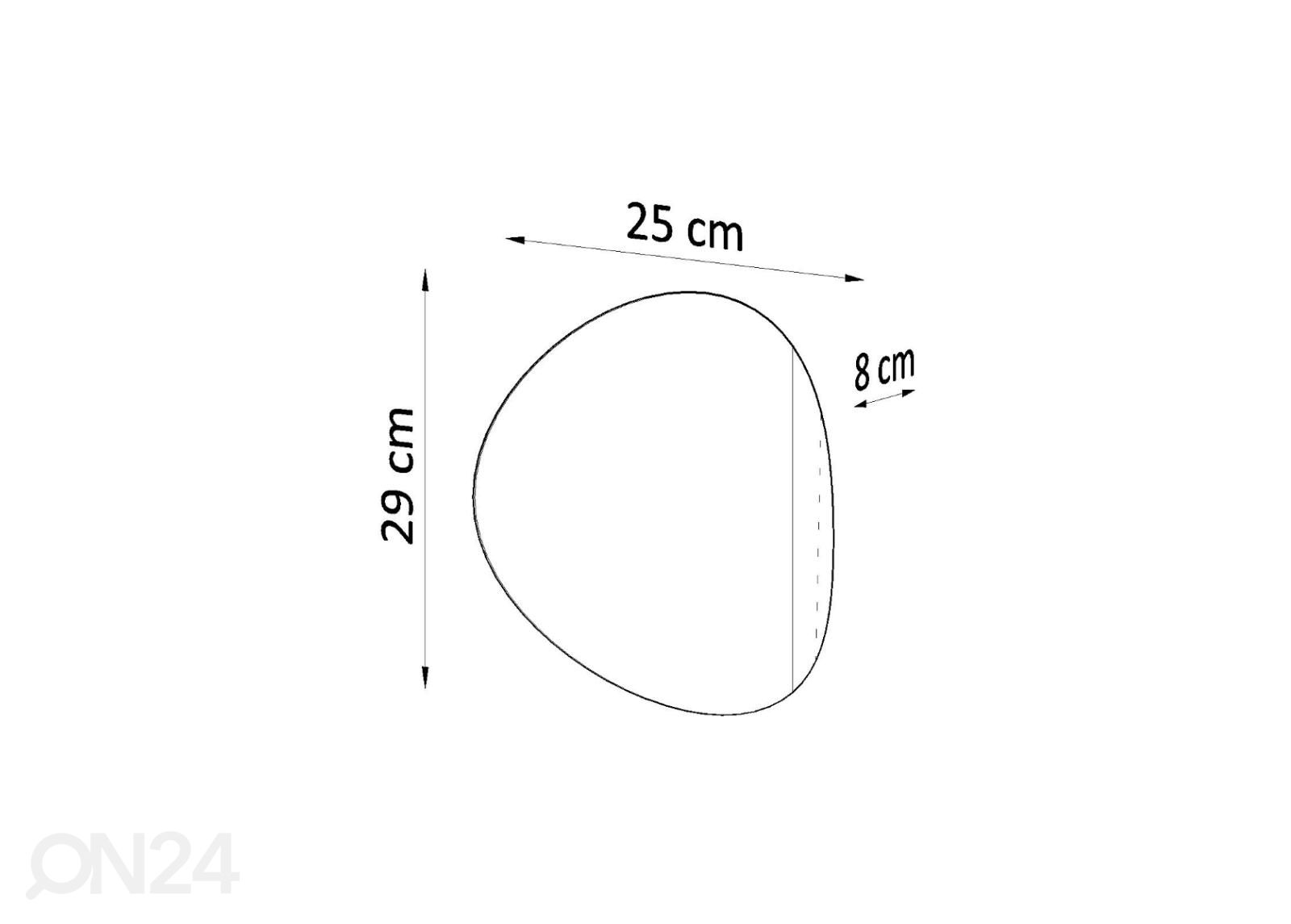 Seinävalaisin Senses kuvasuurennos mitat