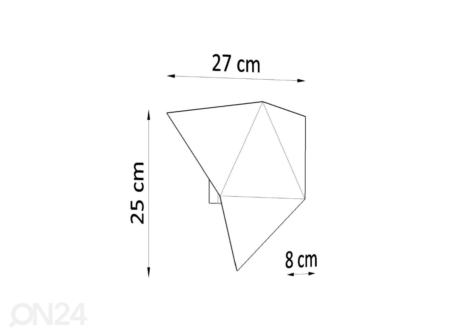 Seinävalaisin Solido kuvasuurennos mitat