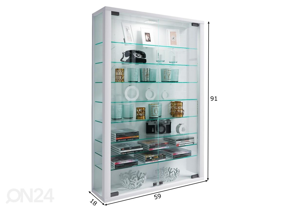 Seinävitriini Vitrosa Mini 59 cm kuvasuurennos mitat