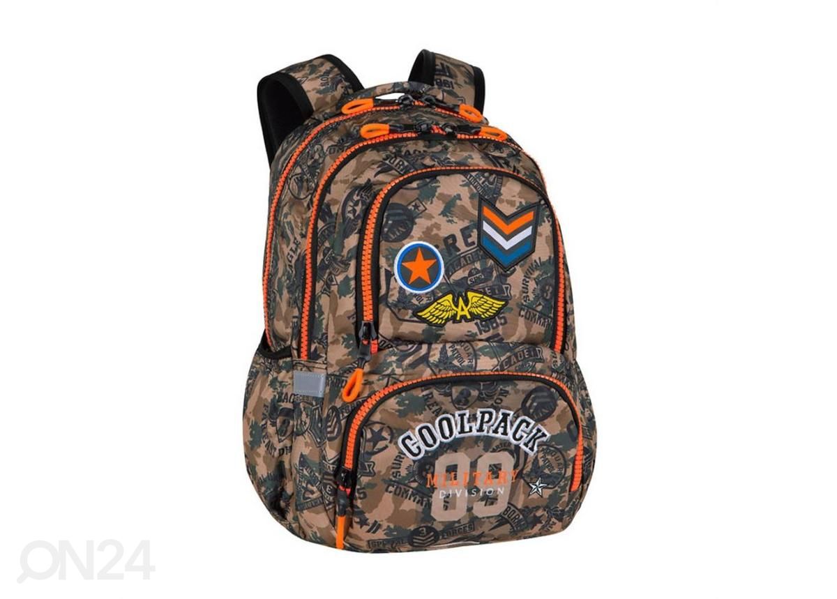 Selkäreppu CoolPack Spiner Termic Badges ruskea 27 L kuvasuurennos