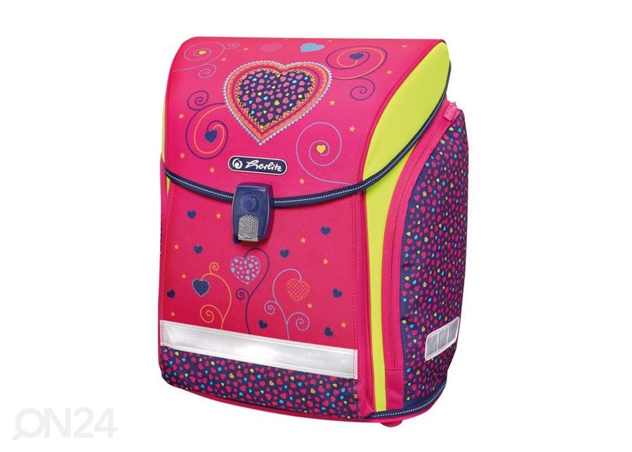 Selkäreppu Herlitz New Midi Pink Hearts kuvasuurennos