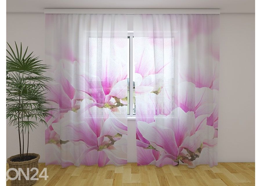 Sifonki-kuvaverho AIR MAGNOLIAS 240x220 cm kuvasuurennos