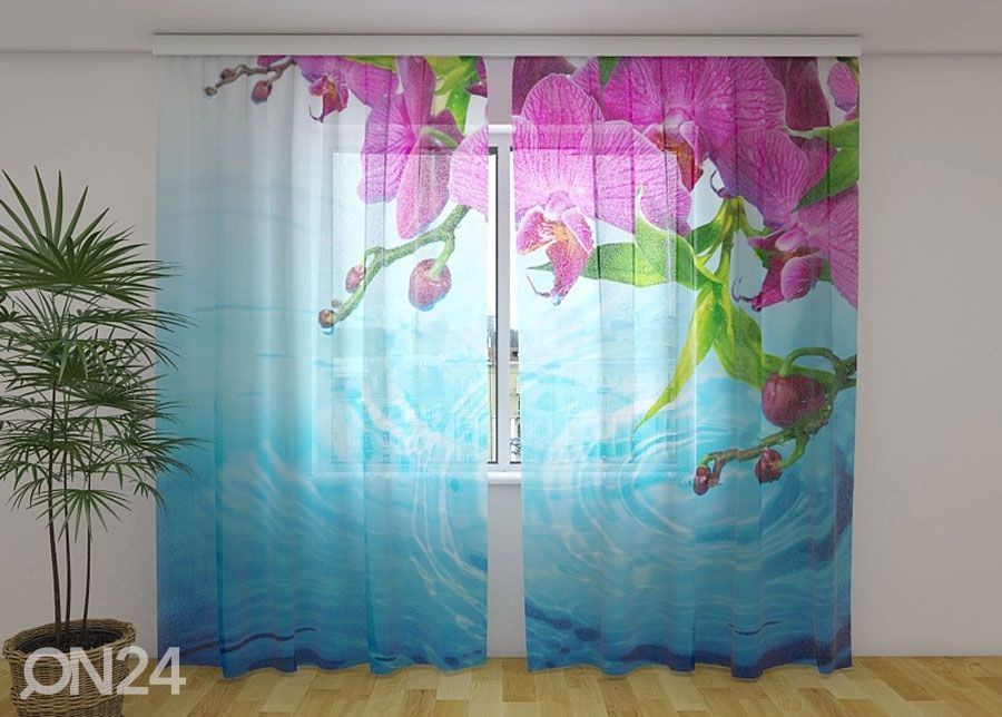 Sifonki-kuvaverho AMAZING ORCHID 240x220 cm kuvasuurennos
